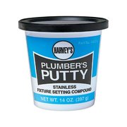 B & K Plumbers Putty 14 oz, Can, White, Solid 043010